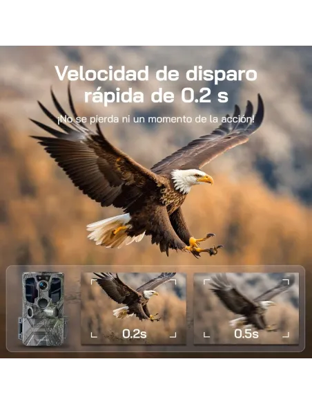 WOLFANG 4G LTE Solar Trail Camera - 2.5K Video, PIR Motion Detection