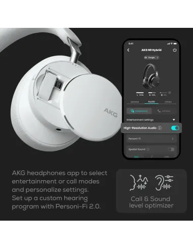 Buy AKG N9 Hybrid ANC White | 100hr Battery Headphones