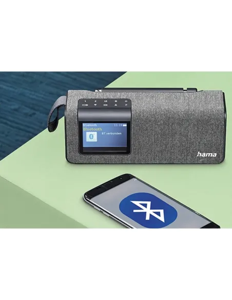 Hama DR200BT – Radio Portátil DAB+/FM Bluetooth 5 W Gris