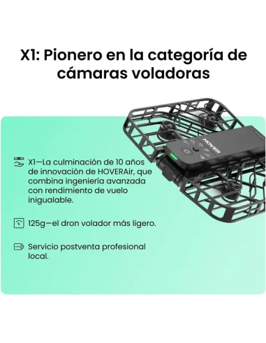 HOVERAir X1 Combo Negro – Mini dron plegable 2,7K