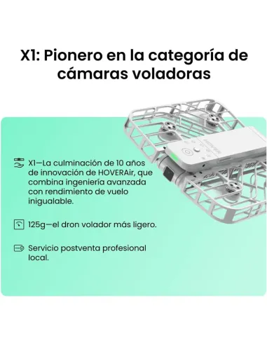 HOVERAir X1 Blanco – Mini dron plegable con seguimiento automático