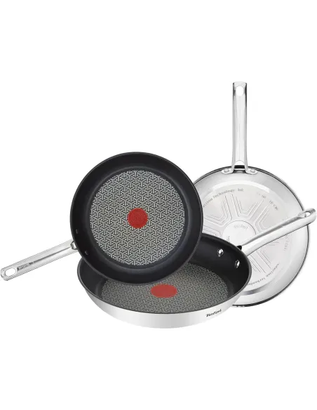 Tefal Duetto Juego de Sartenes 20/24/28 cm Acero Inoxidable Inducción