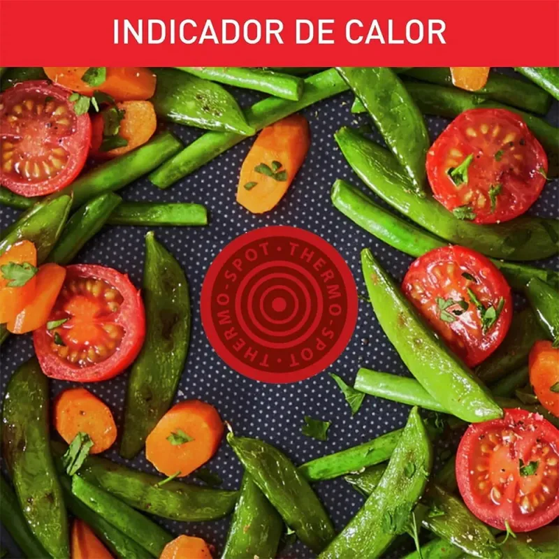 Tefal Duetto - Juego de Sartenes de 20/24/28 cm Acero Inoxidable Inducción Antiadherente