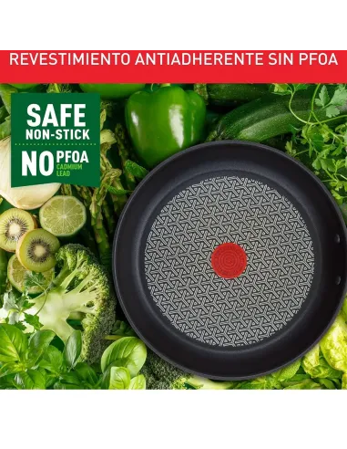 Tefal Duetto Juego de Sartenes 20/24/28 cm Acero Inoxidable Inducción