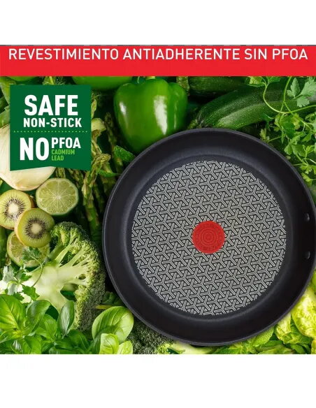 Tefal Duetto - Juego de Sartenes de 20/24/28 cm Acero Inoxidable Inducción Antiadherente