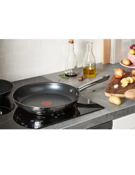 Tefal Duetto - Juego de Sartenes de 20/24/28 cm Acero Inoxidable Inducción Antiadherente