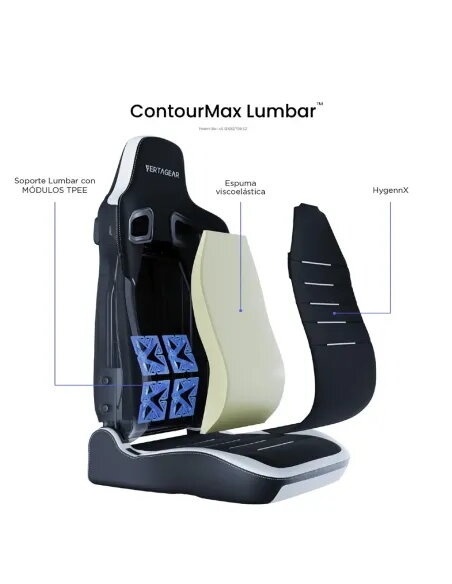 VERTAGEAR PL4800 X-LARGE HYGENNX BLACK/WHITE