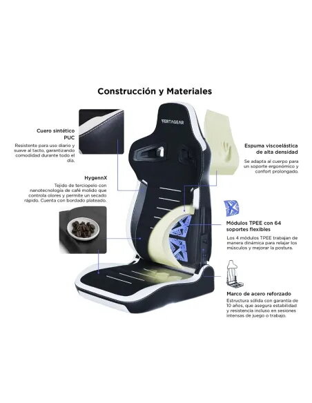 VERTAGEAR PL4800 X-LARGE HYGENNX BLACK/WHITE