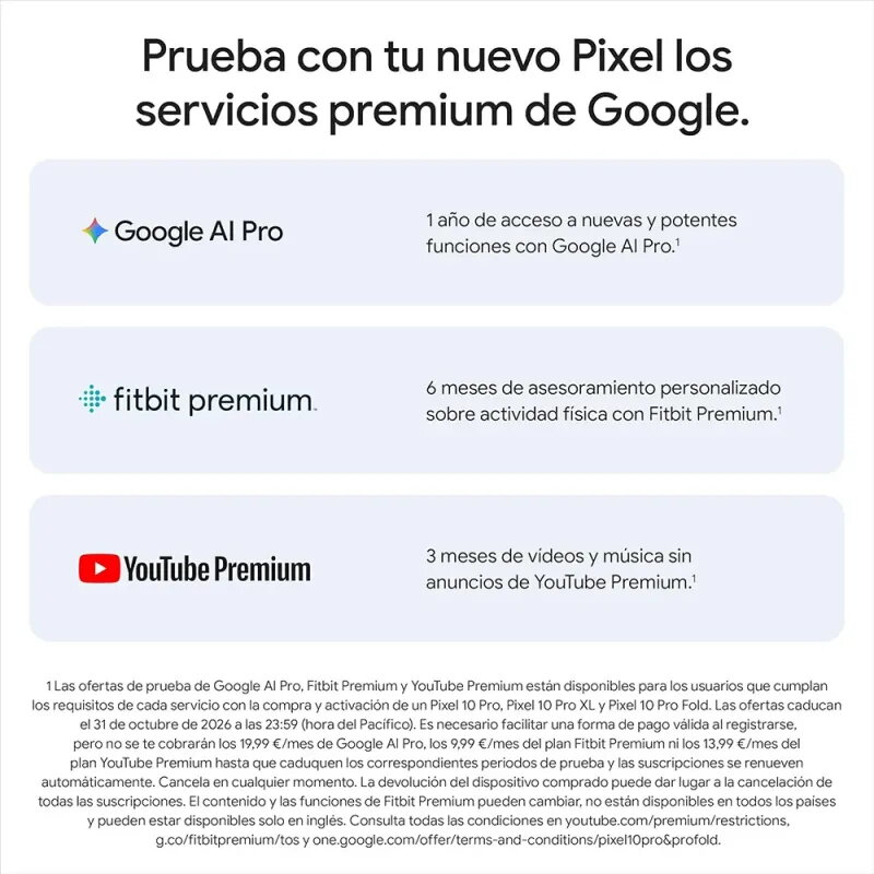 Comprar Google Pixel 10 Pro 256GB | IA Gemini, Zoom 100x y G5