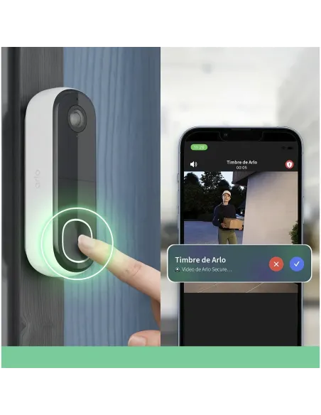 Comprar Arlo Essential 2K Videoportero WiFi y Timbre | Seguridad 2K