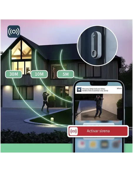 Comprar Arlo Essential 2K Videoportero WiFi y Timbre | Seguridad 2K