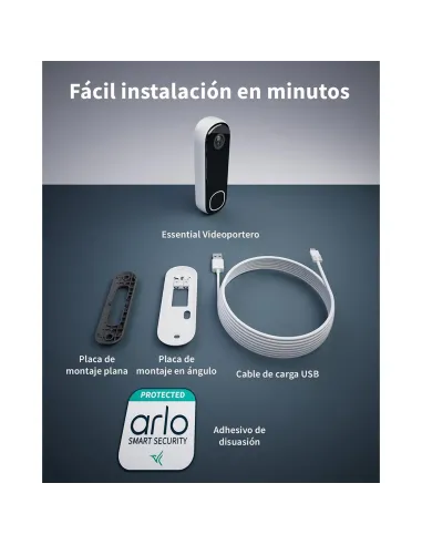Comprar Arlo Essential 2K Videoportero WiFi y Timbre | Seguridad 2K