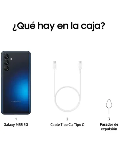 Samsung Galaxy M55 5G 256GB Negro | Super AMOLED+ y Carga 45W
