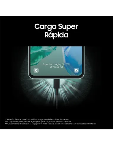 Samsung Galaxy M55 5G 256GB Negro | Super AMOLED+ y Carga 45W