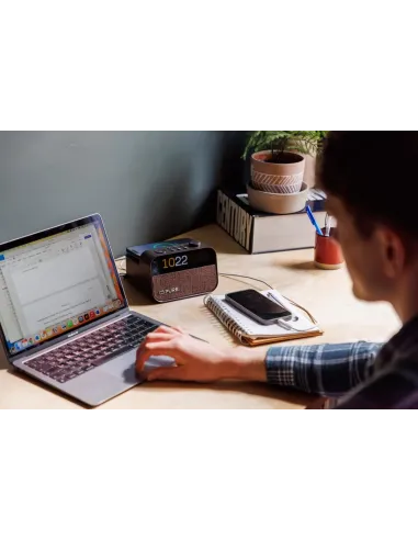 Pure Moment Charge Black | Wireless Charging Alarm & 10W Speaker