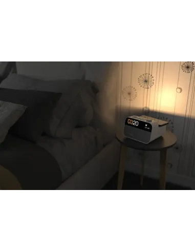 Pure Moment Charge Blanco | Despertador Carga Inalámbrica y 10W