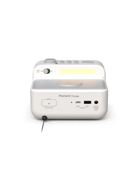 Pure Moment Charge Blanco | Despertador Carga Inalámbrica y 10W