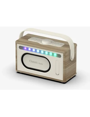 Pure Classic Aura Blanco | Altavoz Bluetooth 40W Madera y Luz