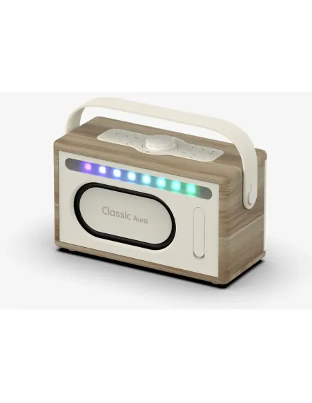 Pure Classic Aura Blanco | Altavoz Bluetooth 40W Madera y Luz