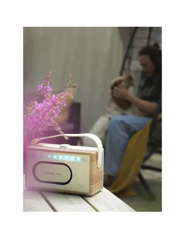 Pure Classic Aura White | 40W Bluetooth Speaker Wood & Light