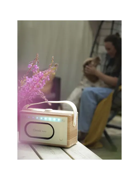 Pure Classic Aura White | 40W Bluetooth Speaker Wood & Light