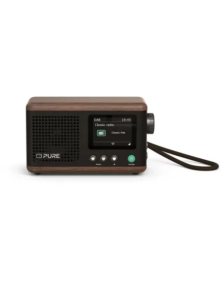 Pure Classic Mini Radio DAB+ Negro | Portátil Bluetooth 15h Batería