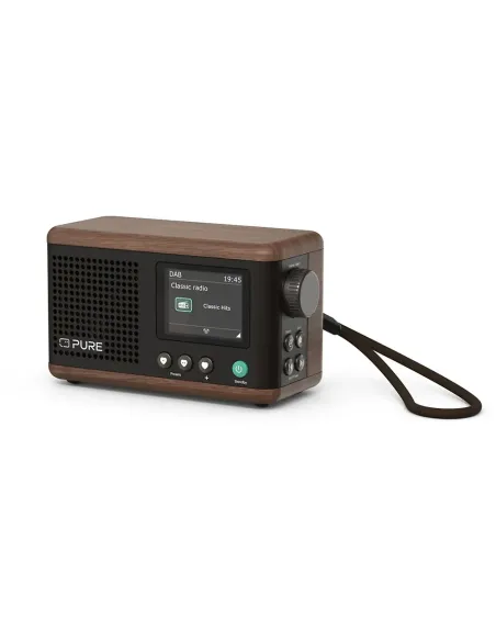 Pure Classic Mini Radio DAB+ Black | Portable Bluetooth 15h Battery