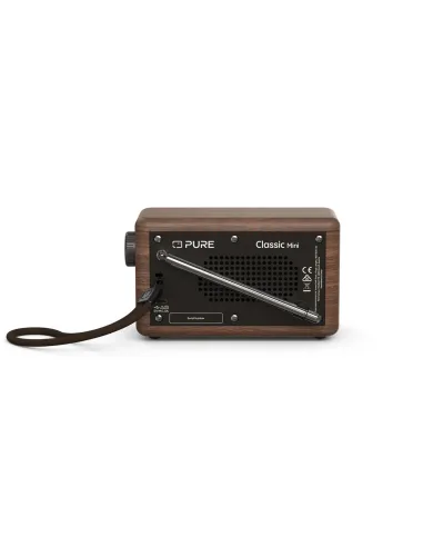 Pure Classic Mini Radio DAB+ Negro | Portátil Bluetooth 15h Batería