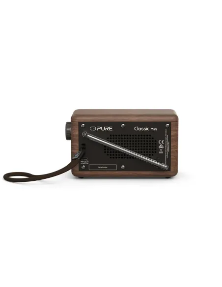 Pure Classic Mini Radio DAB+ Negro | Portátil Bluetooth 15h Batería