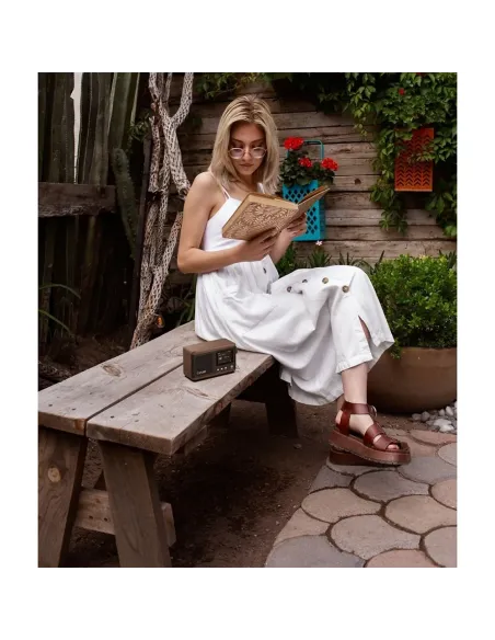 Pure Classic Mini Radio DAB+ Negro | Portátil Bluetooth 15h Batería