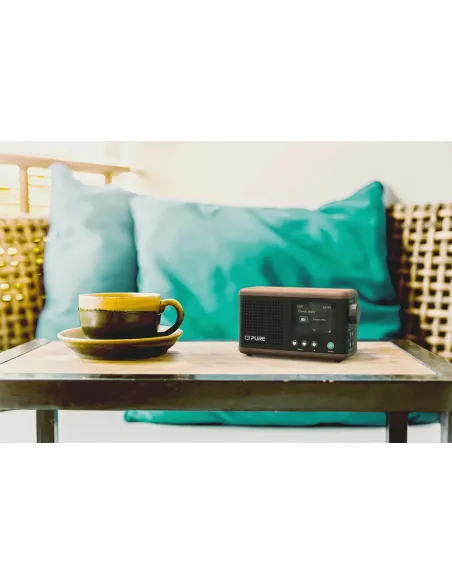 Pure Classic Mini Radio DAB+ Negro | Portátil Bluetooth 15h Batería