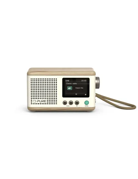Pure Classic Mini Radio DAB+ White | Portable Bluetooth 15h Battery