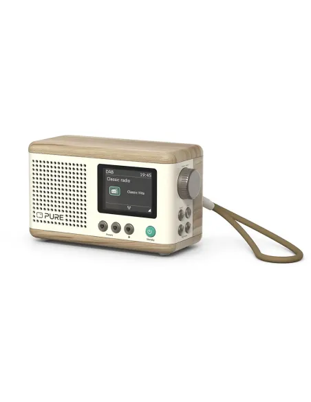 Pure Classic Mini Radio DAB+ Blanco | Portátil Bluetooth 15h Batería