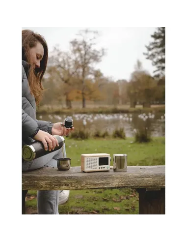 Pure Classic Mini Radio DAB+ White | Portable Bluetooth 15h Battery