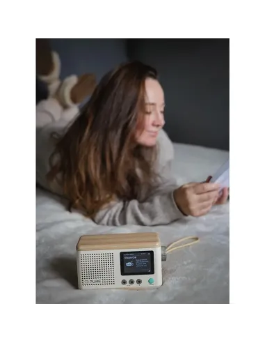 Pure Classic Mini Radio DAB+ Blanco | Portátil Bluetooth 15h Batería