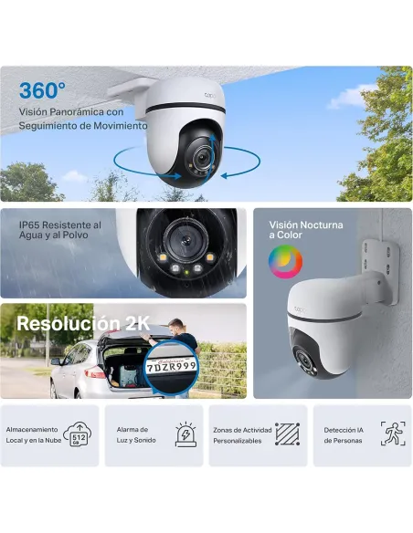 Tapo C51A Outdoor Wi-Fi Camera 360° | 2K Night Vision & AI Detect