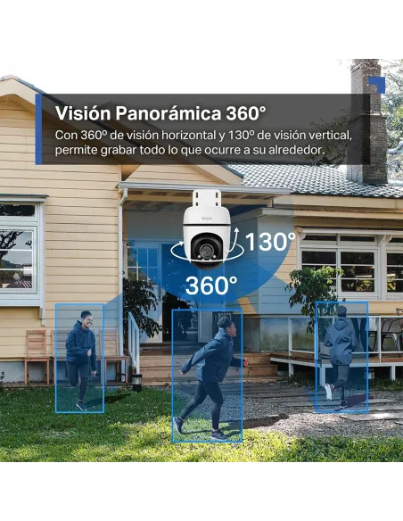 Tapo C51A Cámara Wi-Fi Exterior 360° | 2K Visión Nocturna y Detección