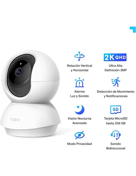 Comprar Pack 2 Cámaras Tapo C210 | Vigilancia WiFi 360° 2K 3MP