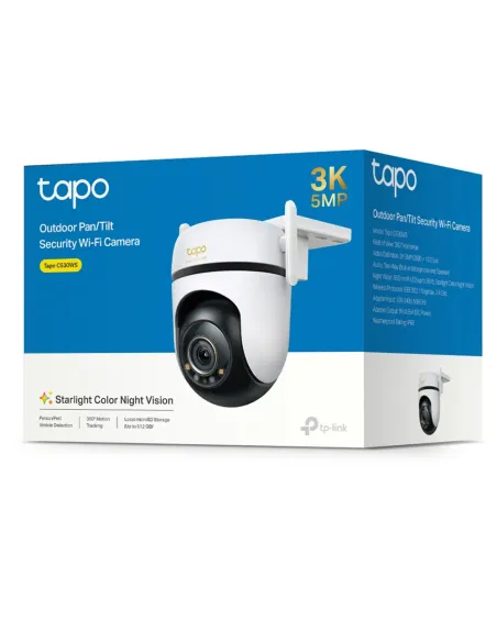 Tapo C530WS Cámara Wi-Fi Exterior 360° | 3K 5MP - TiendaCPU