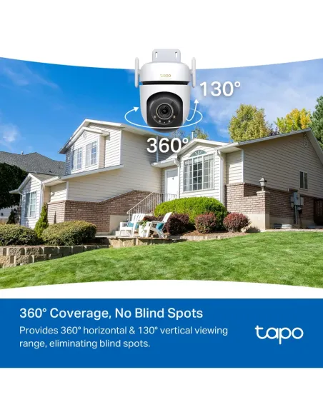 Tapo C530WS Cámara Wi-Fi Exterior 360° | 3K 5MP - TiendaCPU