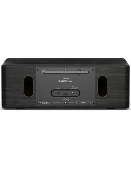 Pure Classic C-D6i Black | Stereo System with CD, WiFi & Internet Radi
