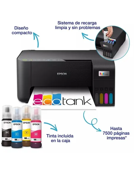 Epson EcoTank ET-2865 | Impresora WiFi Sin Cartuchos - TiendaCPU