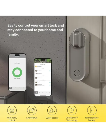 Yale Linus Smart Lock L2 Silver | Keyless WiFi Smart Lock