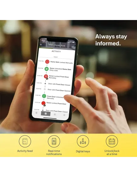 Yale Linus Smart Lock L2 Silver | Keyless WiFi Smart Lock