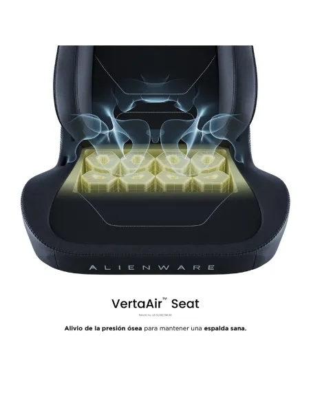 Alienware S3800 HygennX Ergonomic Gaming Chair with lumbar