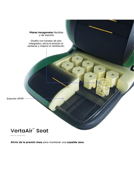 Vertagear PL4800 X‑Large HyGenNX Midnight Green – Confort XL