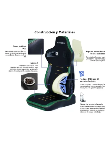 Vertagear PL4800 X‑Large HyGenNX Midnight Green – Confort XL