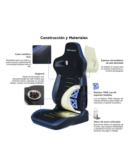 Vertagear PL4800 X‑Large HyGenNX Midnight Blue – XL Comfort