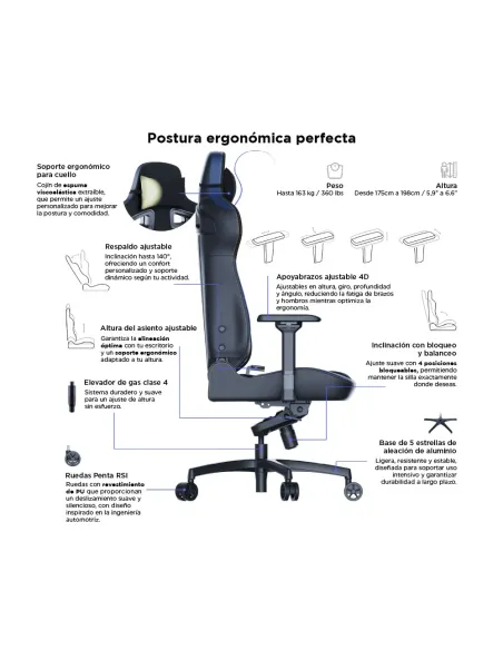 Vertagear PL4800 X‑Large HyGenNX Midnight Blue – XL Comfort