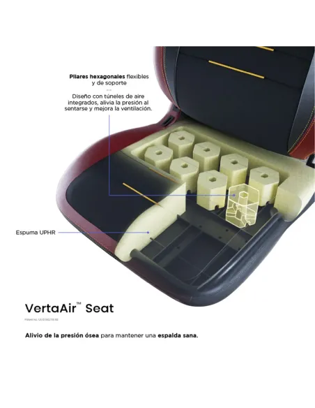 Vertagear PL4800 X‑Large HyGenNX Burgundy Red – Confort XL